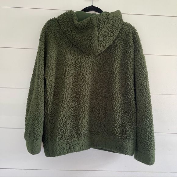 Splendid Green Faux Sherpa Jacket - Picture 6 of 7